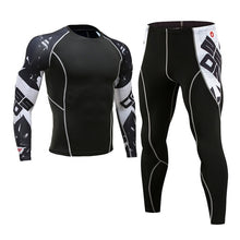 Load image into Gallery viewer, Brand 3pcs/Sets men's suit rashguard male kit MMA compression clothing male