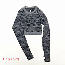 Load image into Gallery viewer, 3PCS Camo Seamless Yoga Set Sports Wear For Women Fitness Clothing, Yoga