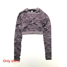 Load image into Gallery viewer, 3PCS Camo Seamless Yoga Set Sports Wear For Women Fitness Clothing, Yoga