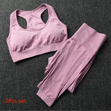 Load image into Gallery viewer, 2PCS/Set Seamless Yoga Set Gym