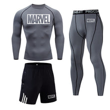 Load image into Gallery viewer, 4XL MMA Compression sets Tracksuit Marvel Mens Sport