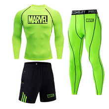 Load image into Gallery viewer, 4XL MMA Compression sets Tracksuit Marvel Mens Sport