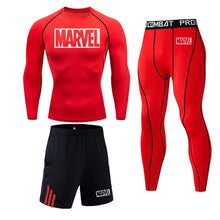 Load image into Gallery viewer, 4XL MMA Compression sets Tracksuit Marvel Mens Sport