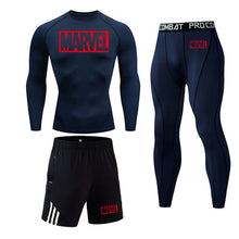 Load image into Gallery viewer, 4XL MMA Compression sets Tracksuit Marvel Mens Sport
