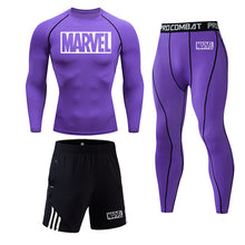 Load image into Gallery viewer, 4XL MMA Compression sets Tracksuit Marvel Mens Sport