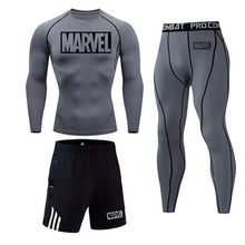 Load image into Gallery viewer, 4XL MMA Compression sets Tracksuit Marvel Mens Sport