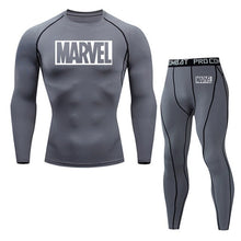 Load image into Gallery viewer, 4XL MMA Compression sets Tracksuit Marvel Mens Sport