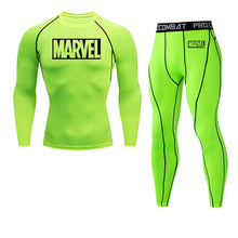 Load image into Gallery viewer, 4XL MMA Compression sets Tracksuit Marvel Mens Sport