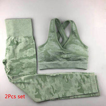 Load image into Gallery viewer, 3PCS Camo Seamless Yoga Set Sports Wear For Women Fitness Clothing, Yoga