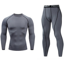 Load image into Gallery viewer, 3 piece Mens Compression Set Running Tights workout, Fitness Training Tracksuit