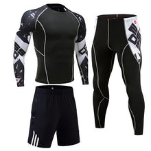 Load image into Gallery viewer, NEW Mens Compression Set Running Tights Workout Fitness Training Tracksuit