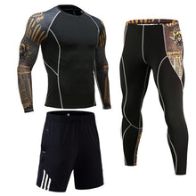 Load image into Gallery viewer, NEW Mens Compression Set Running Tights Workout Fitness Training Tracksuit