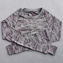 Load image into Gallery viewer, Newest Women Camo Seamless Yoga Top Long