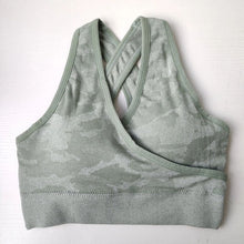 Load image into Gallery viewer, New Camo Seamless Sports Bra For Women Gym Criss Cross Workout