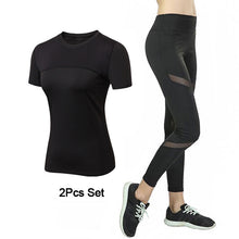 Load image into Gallery viewer, Quick Drying Mesh Sport Wear Women Tracksuit 2Piece Gym, Yoga Clothes