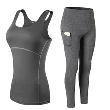 Load image into Gallery viewer, Women's Gym Clothing, Yoga Set Fitness, Running, Tennis Shirts