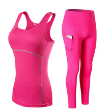 Load image into Gallery viewer, Women's Gym Clothing, Yoga Set Fitness, Running, Tennis Shirts