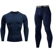 Load image into Gallery viewer, men sports set tracksuits compress shirt  fitness pants